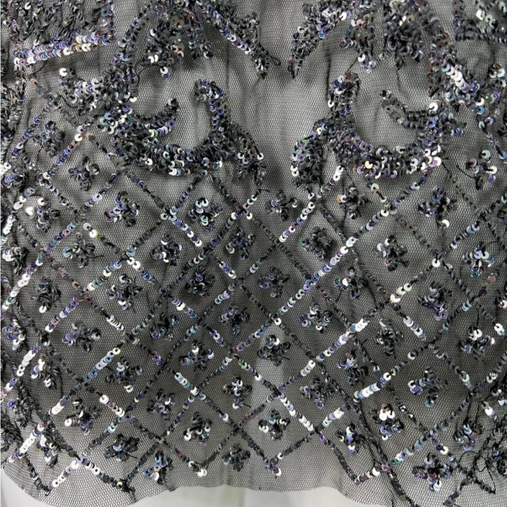 RARE Couture Libertine Embellished Black Sequin Top L - Picture 9 of 13